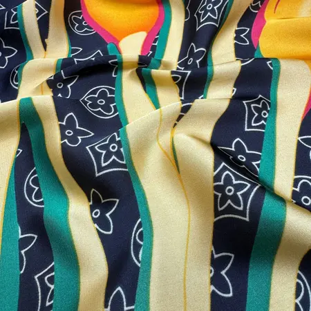 Silk Floral Printed Scarf Shawl – 90 × 180cm detail