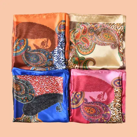 Leopard Print Printed Scarf Shawl – 90 × 90 cm detail