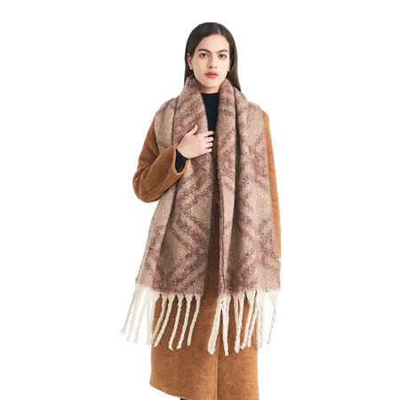 Plaid Jacquard Scarf Shawl detail