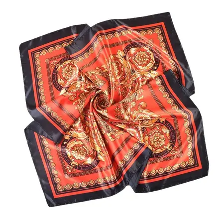 Silk Vintage Scarf Shawl – 90 × 90 cm detail