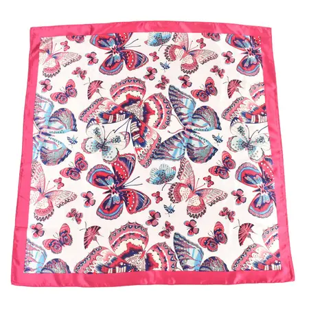 Silk Scarf Shawl – 90 × 90 cm detail