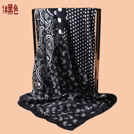 Floral Polka Dot Scarf Shawl – 90 × 90 cm detail