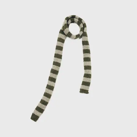Women's Wool Blend Striped Ribbed Knit Knit Scarf Shawl – 140 × 5 cm detail
