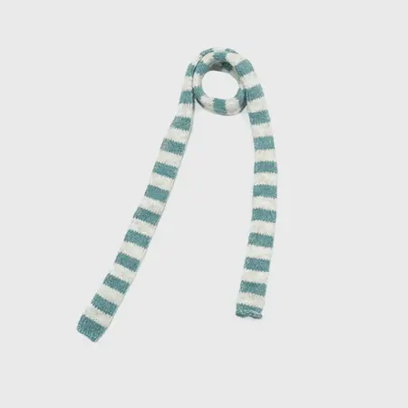 Women's Wool Blend Striped Ribbed Knit Knit Scarf Shawl – 140 × 5 cm detail