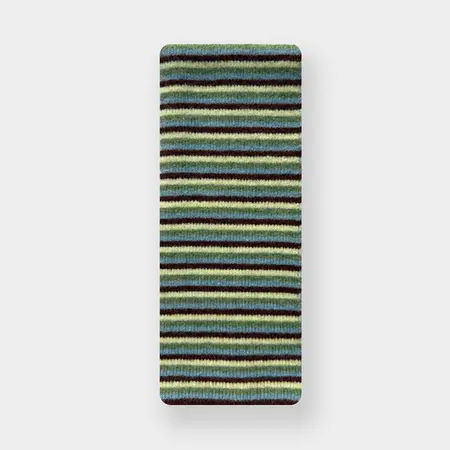 Women's Wool Blend Striped Knit Scarf Shawl – 170 × 17 cm detail