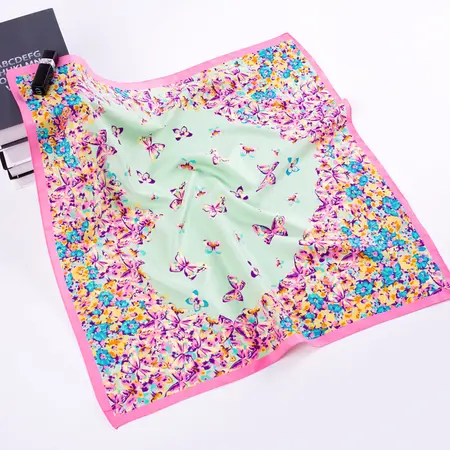 Floral Printed Scarf Shawl – 60 × 60 cm detail