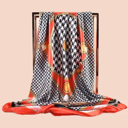 Silk Scarf Shawl – 90 × 90 cm
