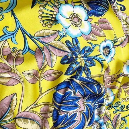 Silk Floral Scarf Shawl – 90 × 180cm detail