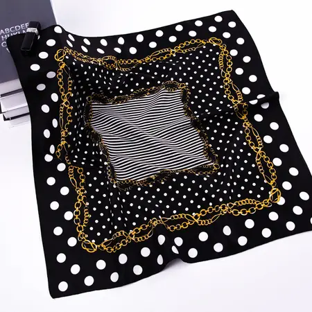 Polka Dot Scarf Shawl – 60 × 60 cm detail