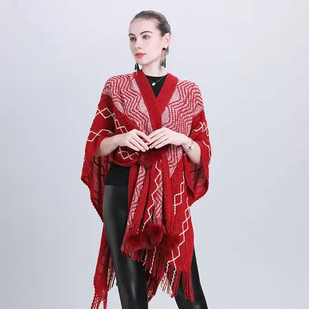 Knit Poncho detail