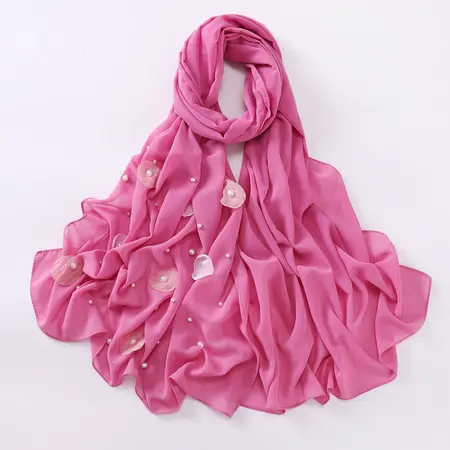 Chiffon Floral Hijab – 70 × 180 cm detail
