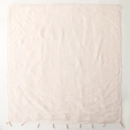 Women's Solid Color Floral Fringed Scarf Shawl – 180 × 88 cm detail
