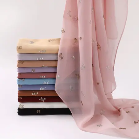 Chiffon Leopard Print Printed Scarf Shawl detail