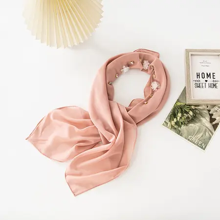 Chiffon Floral Headscarf – 80 × 180cm detail