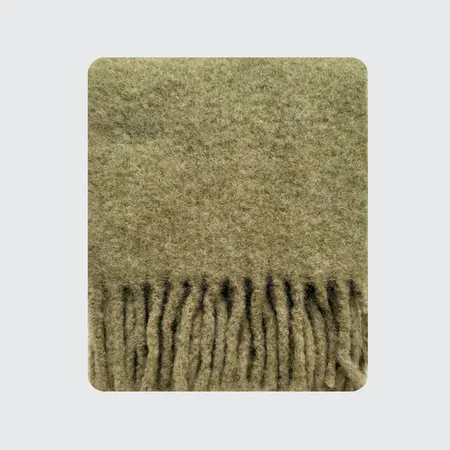 Women's 42% Alpaca Solid Color Scarf Shawl – 200 × 26 cm detail