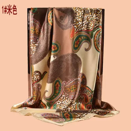 Leopard Print Printed Scarf Shawl – 90 × 90 cm detail