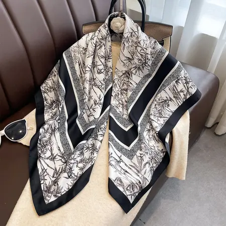 Women's Printed Scarf Shawl – 90 × 90 cm