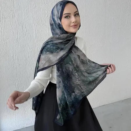 Chiffon Printed Scarf Shawl – 170 × 70 cm detail