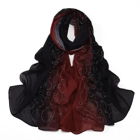 Chiffon Gradient Scarf Shawl detail