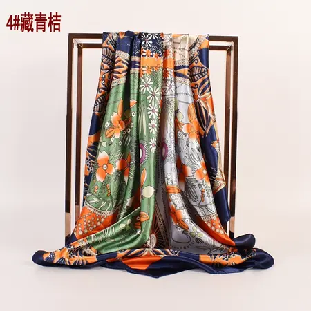 Women's Floral Printed Scarf Shawl – 90 × 90 cm detail
