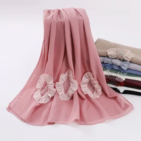 Chiffon Pleated Hijab detail