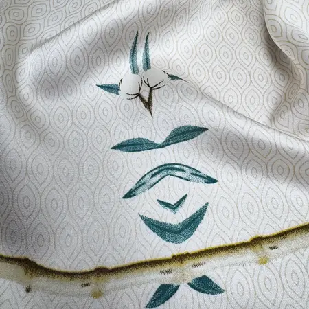 Silk Vintage Scarf Shawl – 90 × 180cm detail