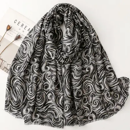 Silk Scarf Shawl – 180 × 88 cm detail
