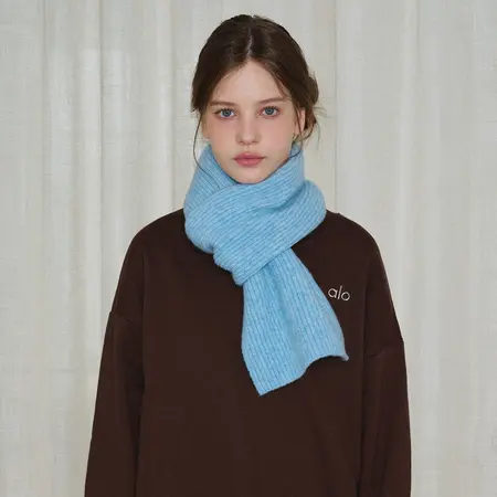 Women's 35% Wool Solid Color Scarf Shawl – 160 × 20 cm