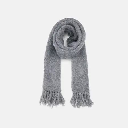Women's Wool Blend Solid Color Knit Scarf Shawl – 210 × 24 cm detail