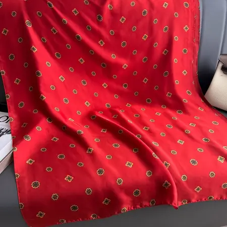 Silk Floral Scarf Shawl – 90 × 180cm detail