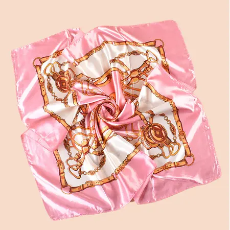 Silk Scarf Shawl – 90 × 90 cm detail