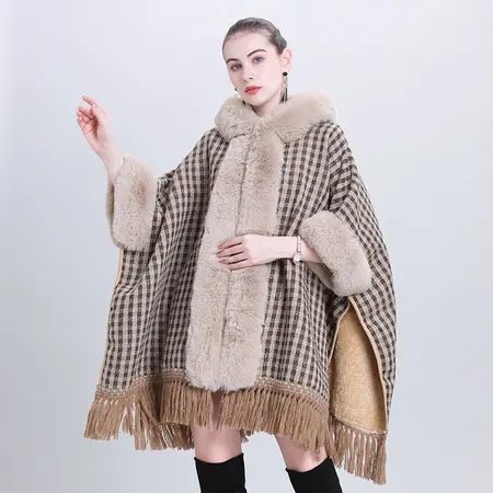 Fringed Hooded Poncho