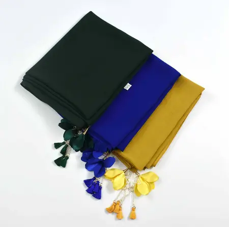Chiffon Floral Hijab detail