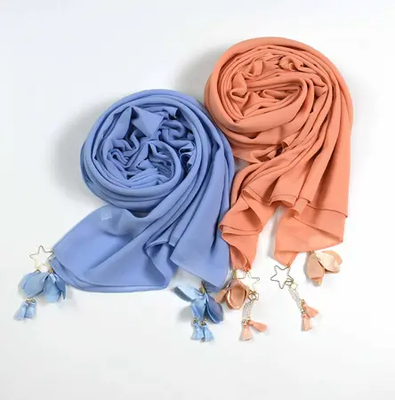Chiffon Floral Hijab detail