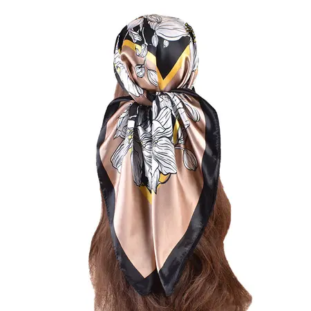 Silk Vintage Lightweight Scarf Shawl – 90 × 90 cm