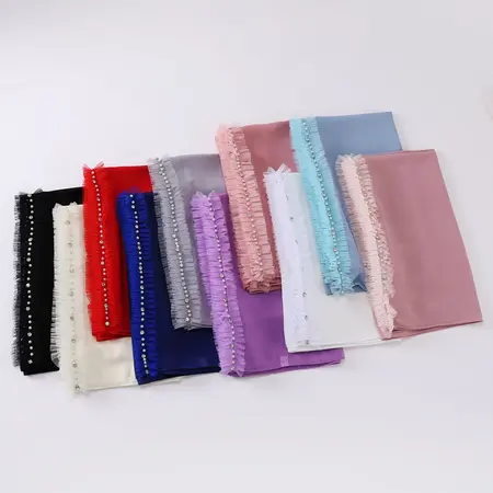 Chiffon Pleated Headscarf detail