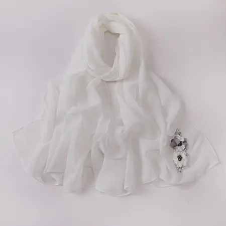 Chiffon Floral Hijab detail
