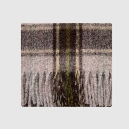 Women's Wool Blend Plaid Scarf Shawl – 220 × 40 cm detail