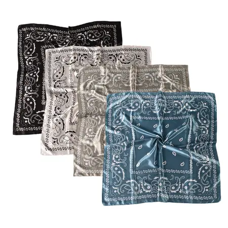 Silk Floral Scarf Shawl – 90 × 90 cm