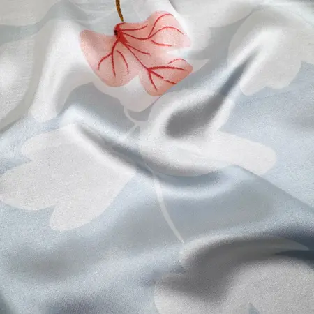 Silk Floral Headscarf – 90 × 180cm detail