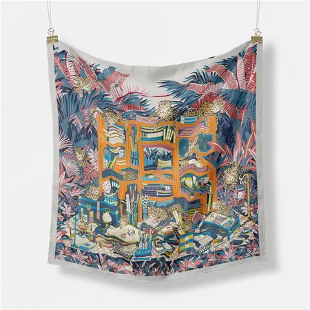 Leopard Print Printed Scarf Shawl – 53 × 53 cm detail