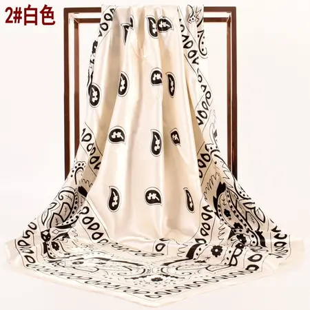 Silk Floral Paisley Scarf Shawl – 90 × 90 cm detail