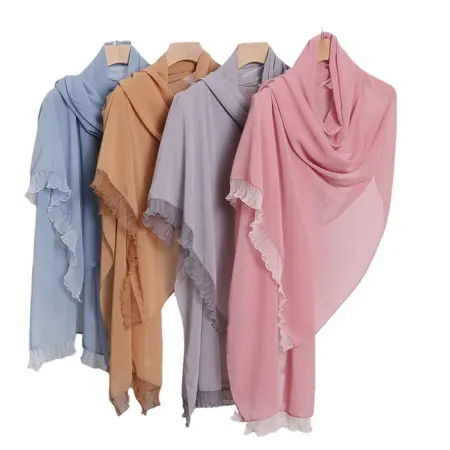 Chiffon Solid Color Hijab detail