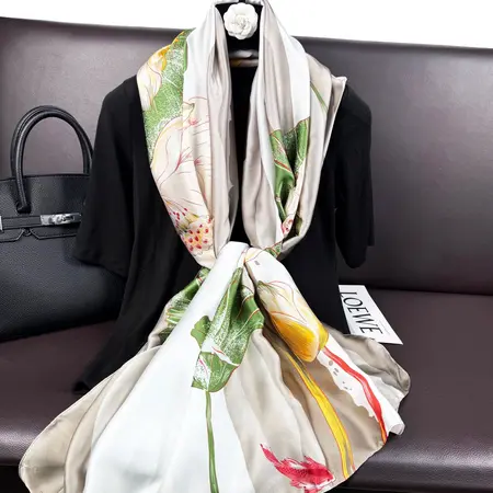 Floral Scarf Shawl – 90 × 180cm detail