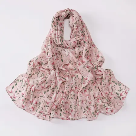 Chiffon Floral Printed Hijab detail