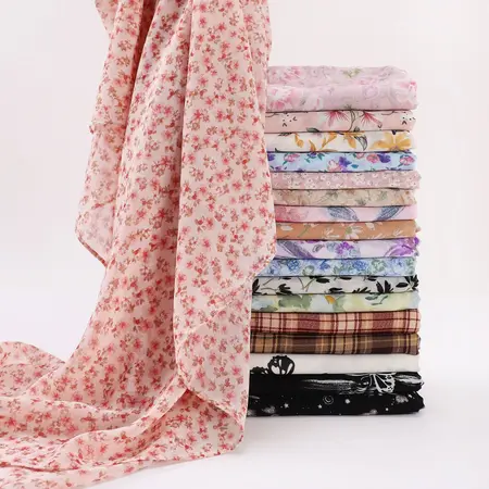 Chiffon Floral Printed Hijab detail