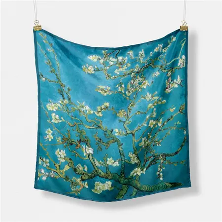 Silk Scarf Shawl – 53 × 53 cm detail
