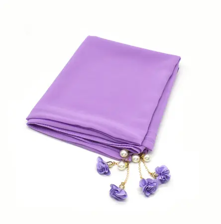 Chiffon Floral Hijab – 70 × 170 cm detail