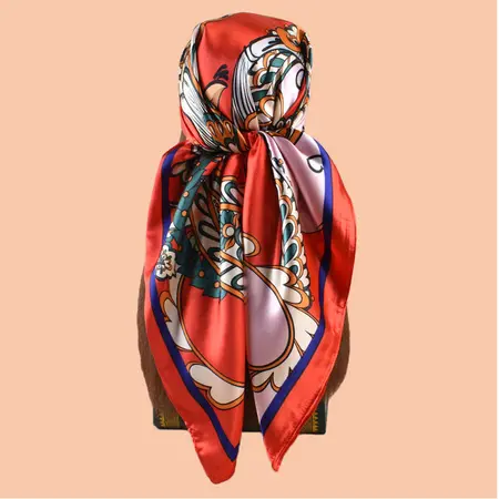 Printed Scarf Shawl – 90 × 90 cm detail