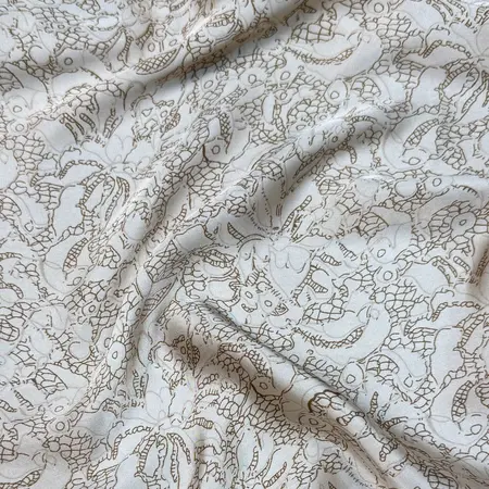 Silk Printed Scarf Shawl – 90 × 180cm detail